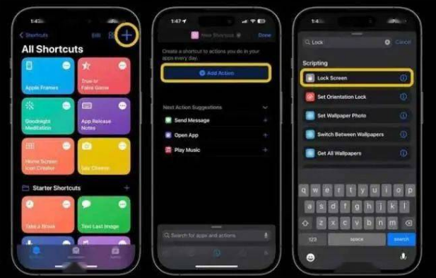 滑县苹果14锁屏维修店分享iPhone14升级iOS16.4后如何创建锁屏快捷方式 